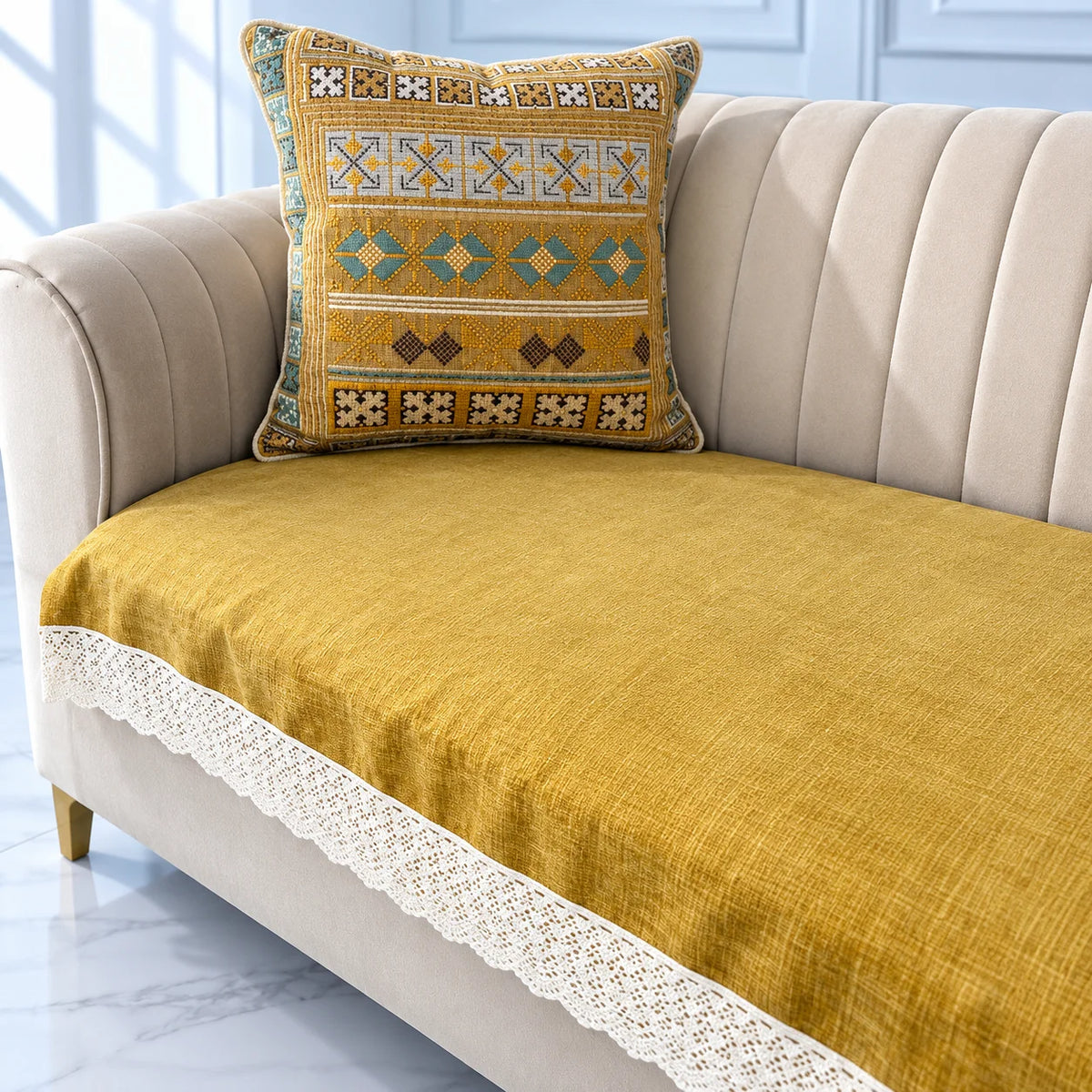 Anti Skid Jacquard Premium Sofa Cover