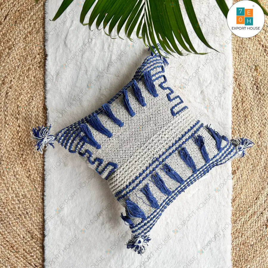 Export House Cotton Boho Cushion Cover -  Size:40cm X 40cm (16" X 16")