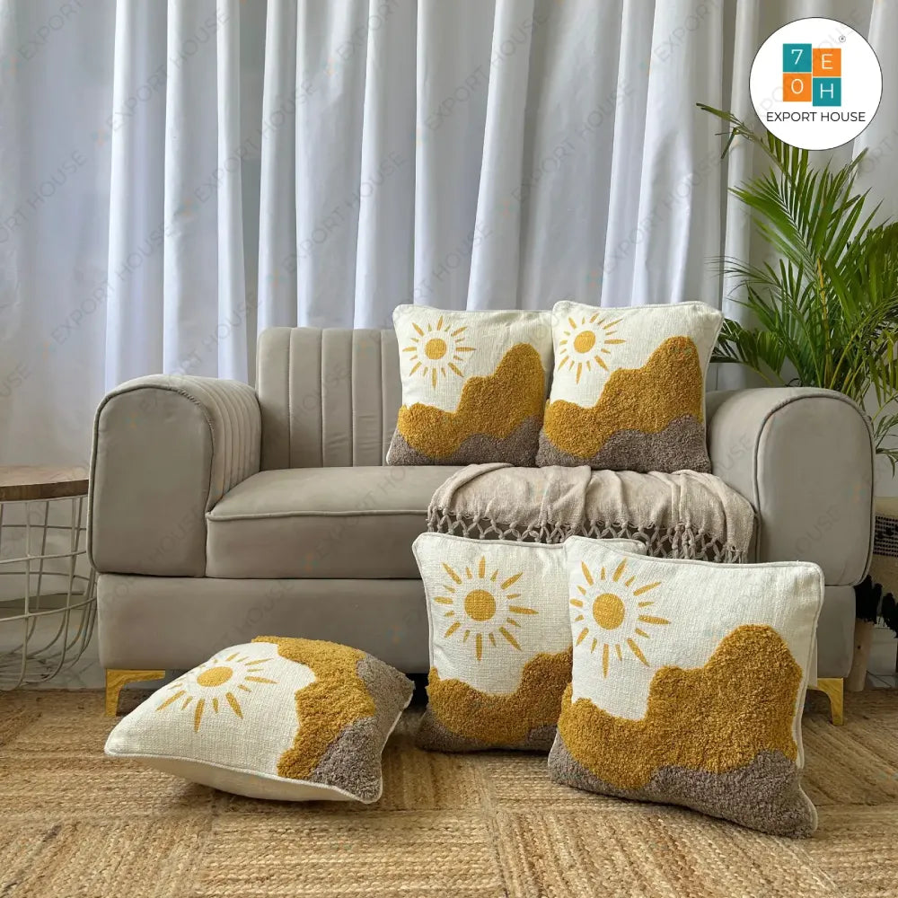 Mountain Glow - Tufted Premium Cushion Covers