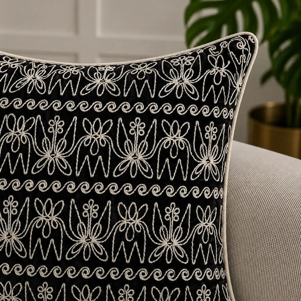 Embroidered Cushion Cover 45cm x 45cm (18" x 18")