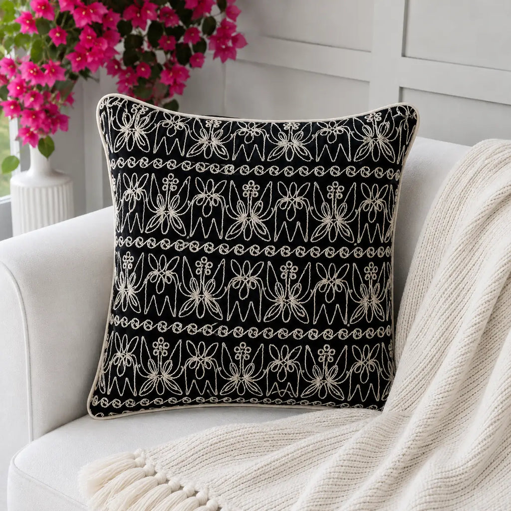 Embroidered Cushion Cover 45cm x 45cm (18" x 18")