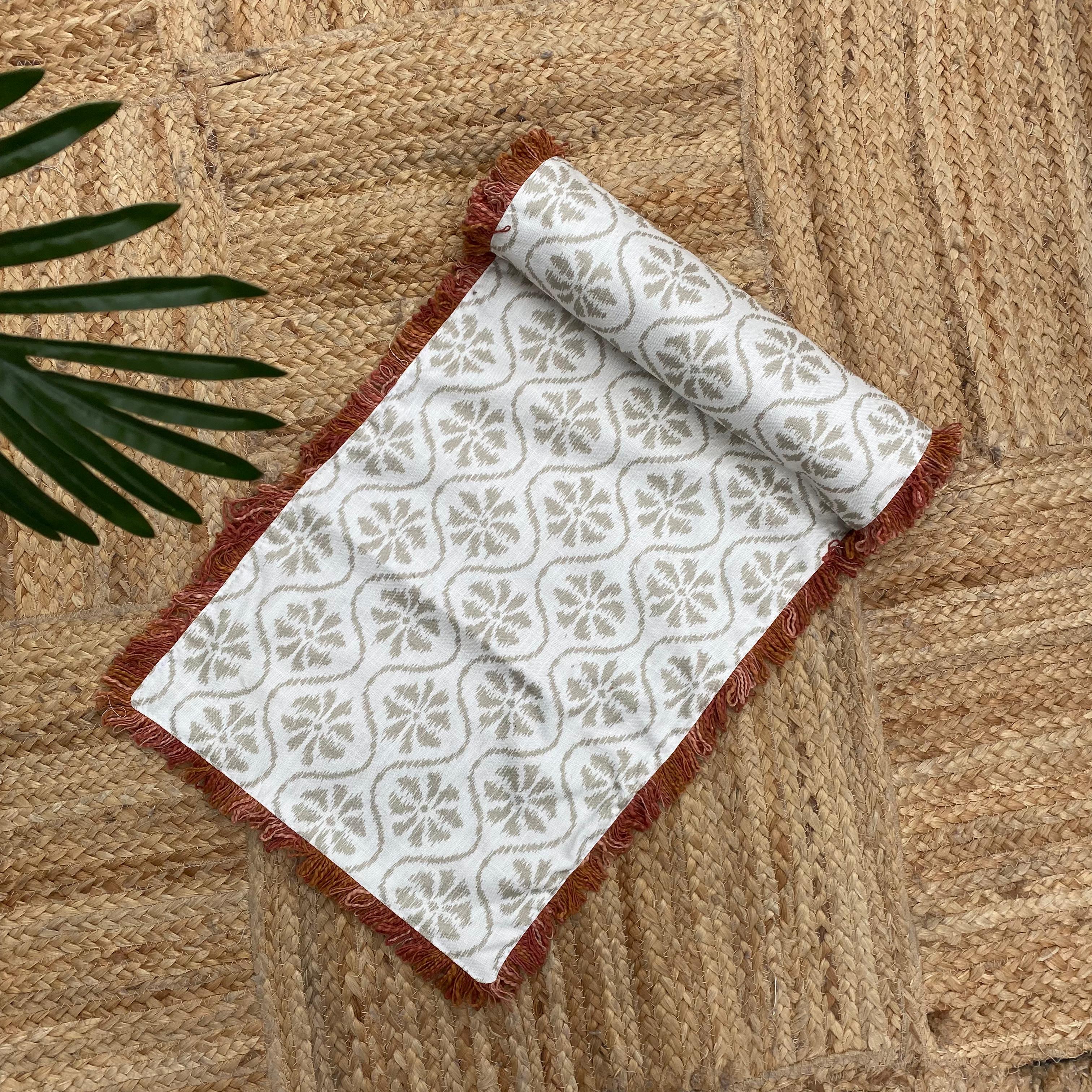 Cotton Printed Table Runner, Size:30cm x 182cm (12" x 72")