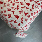 Christmas Themed Cotton Printed Cotton Dining Sheet, Size:152cm x 228cm (60" x 90")