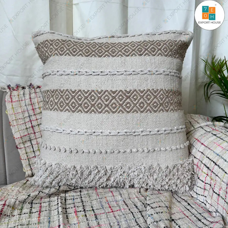Export House Cotton Boho Cushion Cover -  Size:60cm X 60cm (24" X 24")