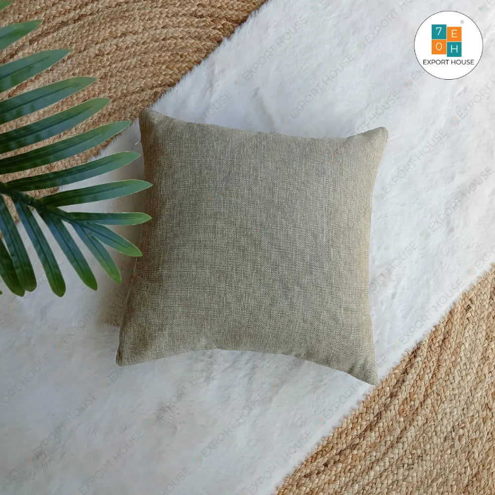 Export House Cotton Plain Cushion Cover -  Size:40cm X 40cm (16" X 16")