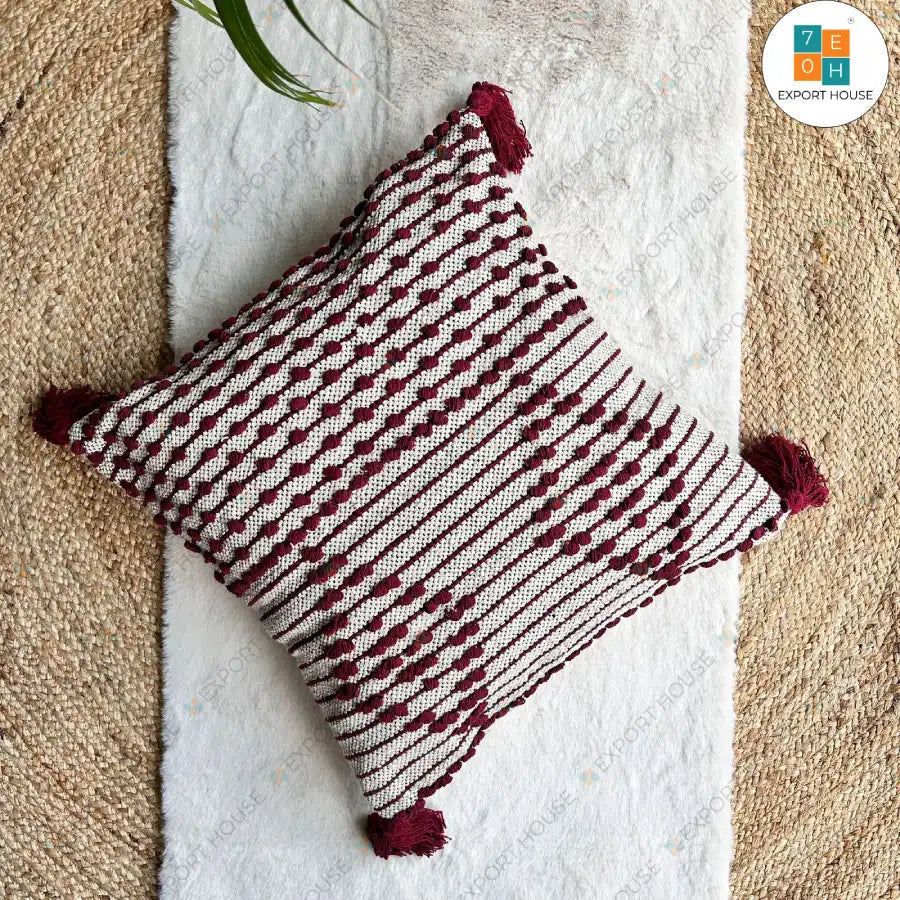 Export House Cotton Boho Cushion Cover -  Size:50cm X 50cm (20" X 20")