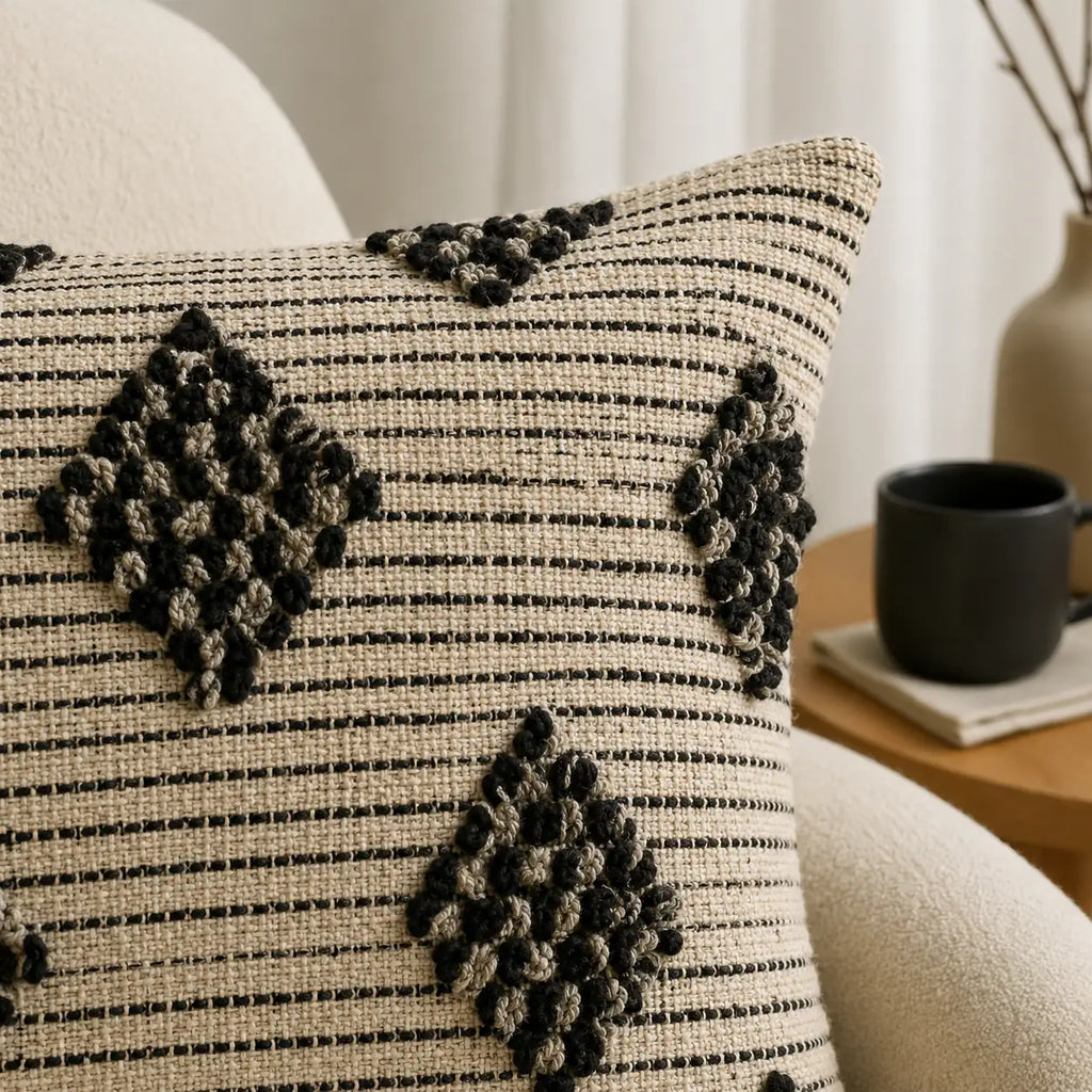 Salt & pepper weave - Premium Cushion Cover