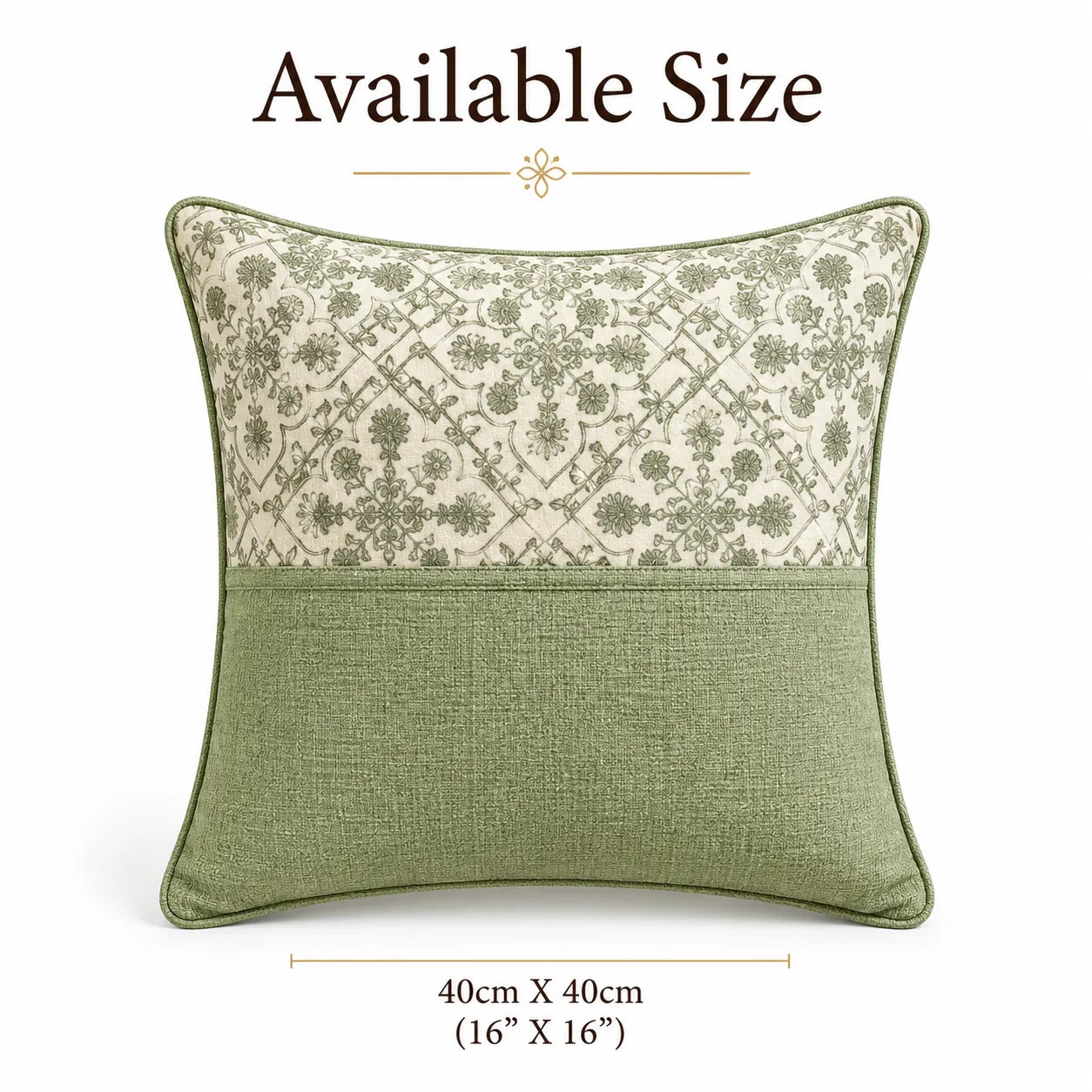 Sage Linen Symmetry - Premium Cushion Cover