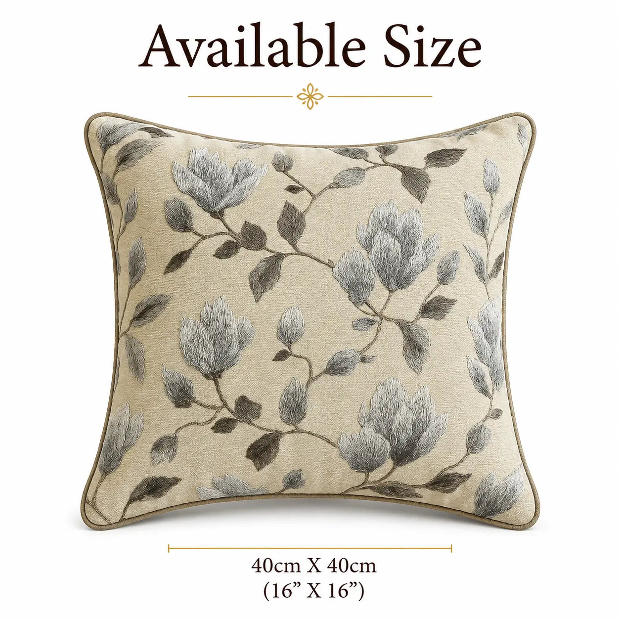 Slate Floral - Premium Cushion Cover