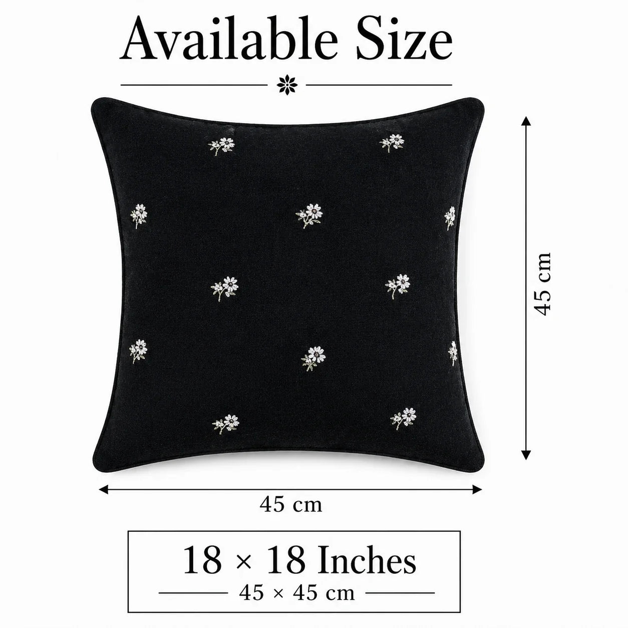Embroidery Cushion Covers (18x 18")
