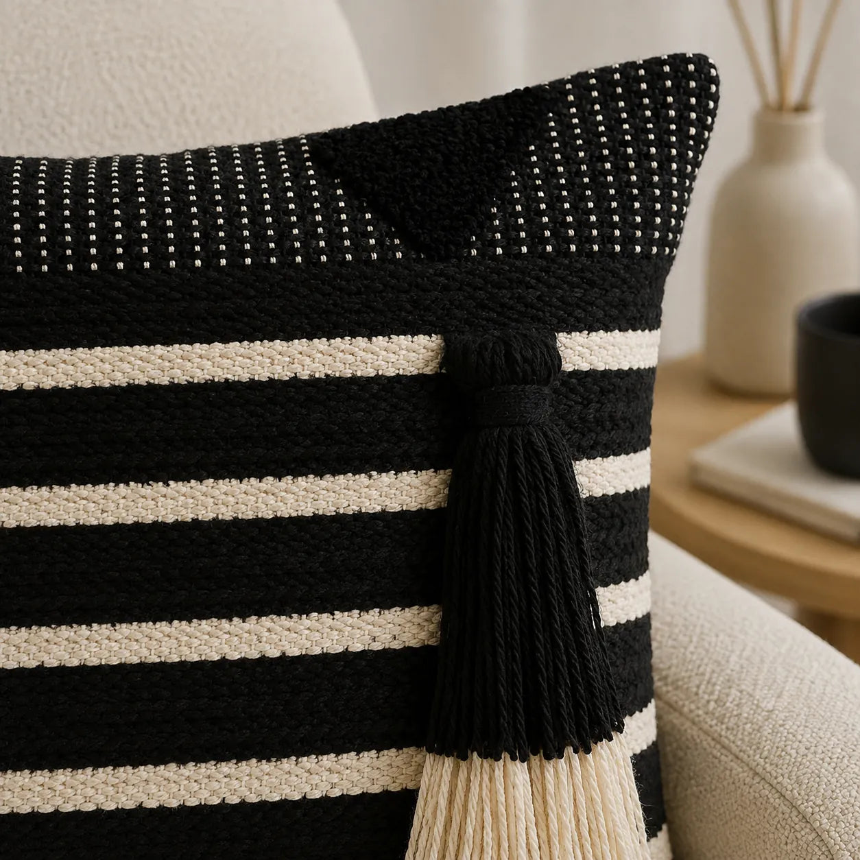 Midnight fringe - Premium Cushion Covers