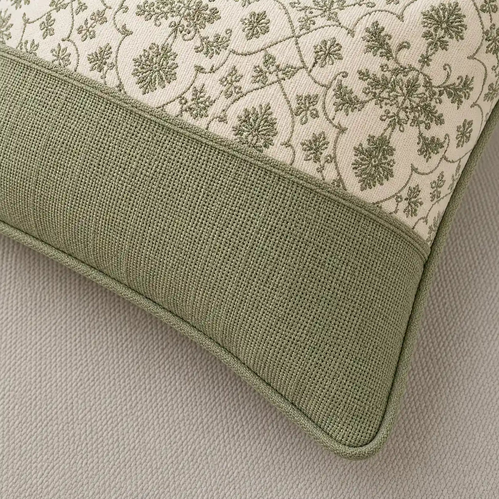 Sage Linen Symmetry - Premium Cushion Cover