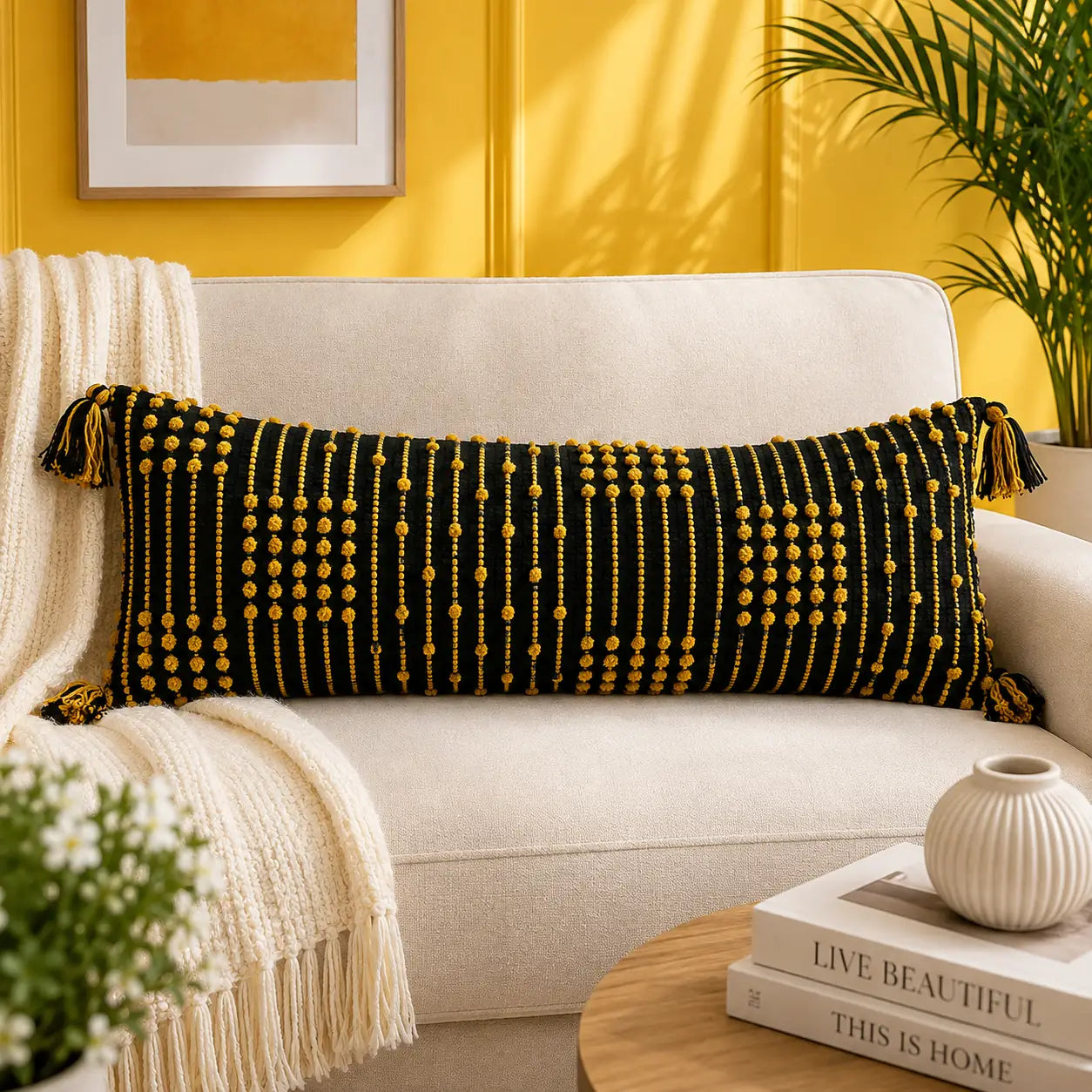 Designer Lumbar Cushion Cover 12x36 | Buy Cushions Online