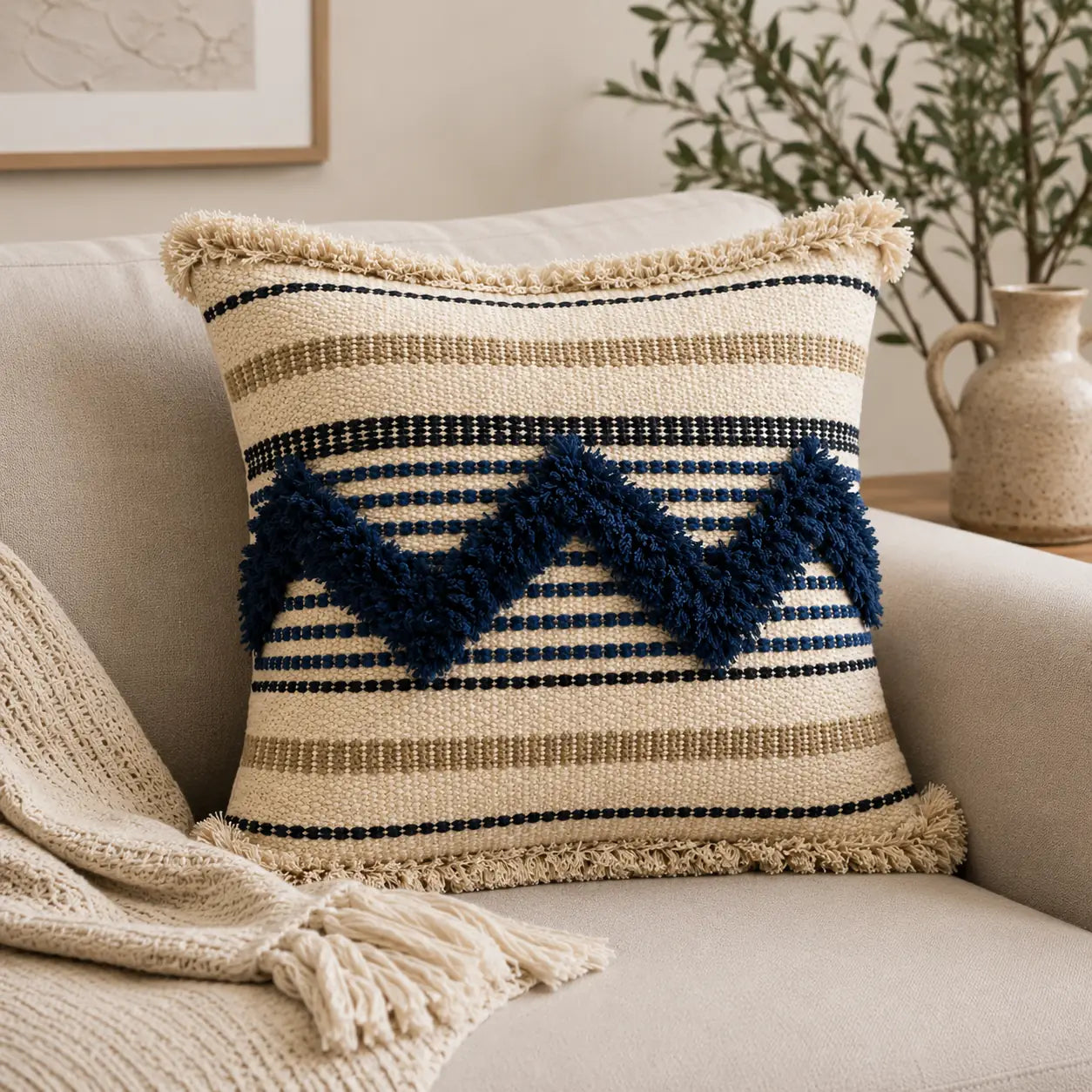 Boho Wave - Premium Cushion Cover
