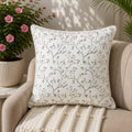 Silver Blossom Vine Cushion Cover