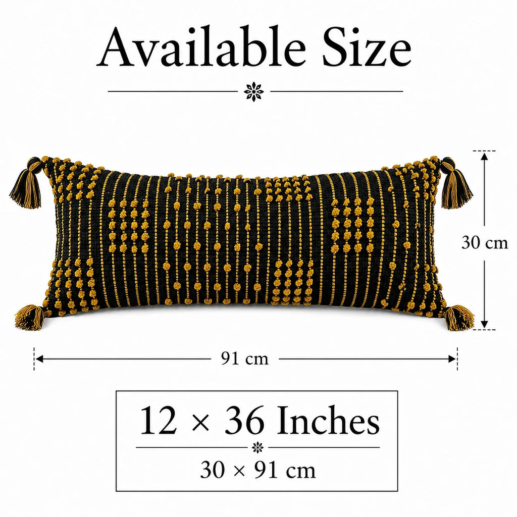 Designer Lumbar Cushion Cover 12x36 | Buy Cushions Online