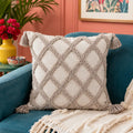Diamond Loom Tassel Cushion Cover