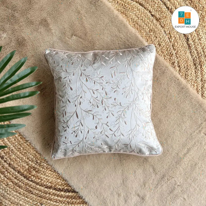 Export House Silk Embroidered Cushion Cover -  Size:40cm X 40cm (16" X 16")