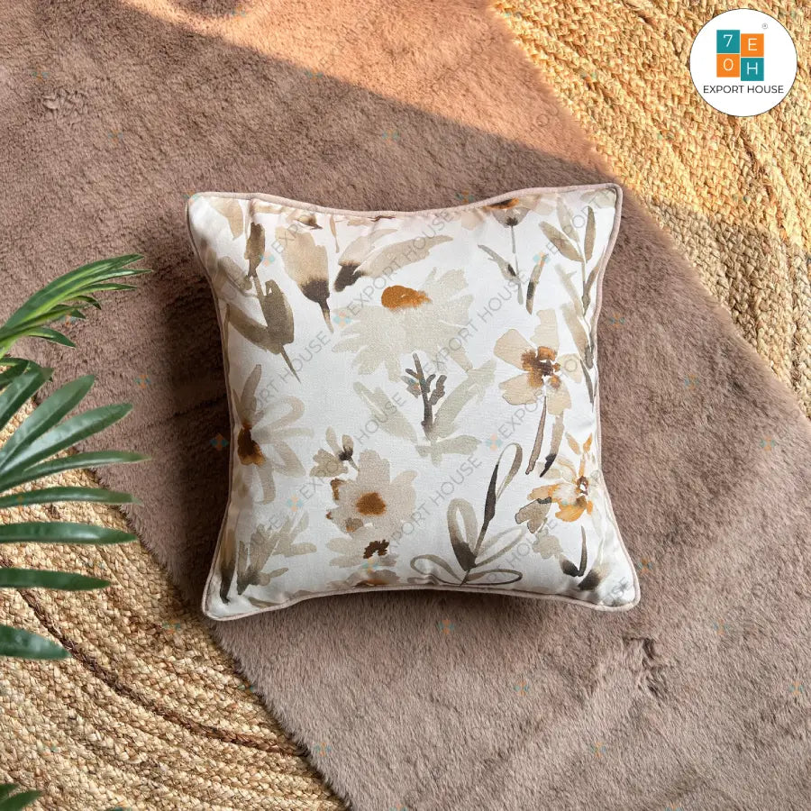 Cotton Printed Printed Cushion Cover, Size:40cm X 40cm (16" X 16")