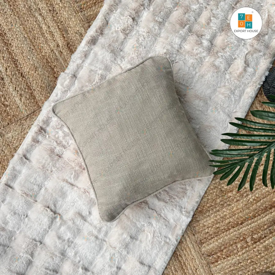 Export House Cotton Plain Cushion Cover -  Size:40cm X 40cm (16" X 16")