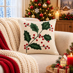 Christmas Embroidered Cushion Cover