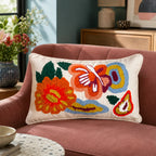 Garden Parade Lumbar Embroidered Cushion Cover