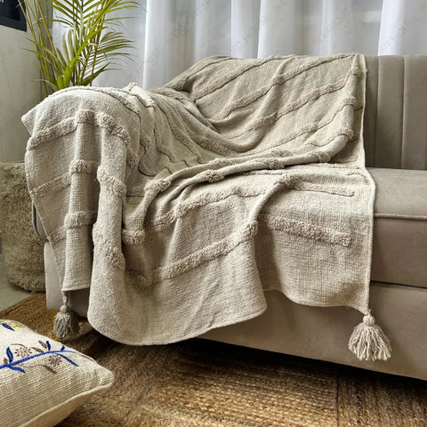 Fashion Throw Sofa Throw Blanket Cover For 3 Seater Sofa Throws And Couch With Tassels For Home Decor