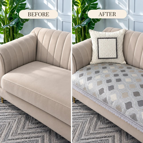 Anti Skid Embroidered Premium Sofa Cover