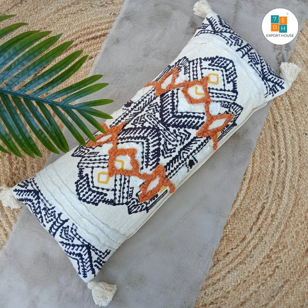 Export House Cotton Boho Lumbar Cover - Size:35cm X 88cm (14" X 35")