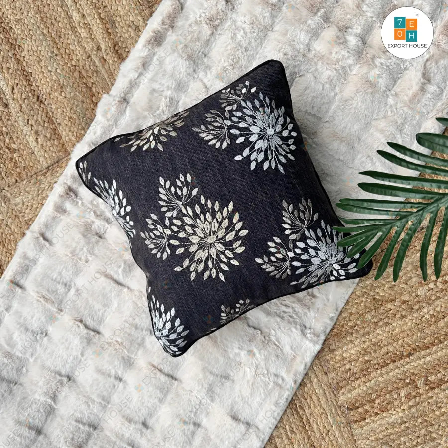 Export House Cotton Embroidered Cushion Cover -  Size:40cm X 40cm (16" X 16")