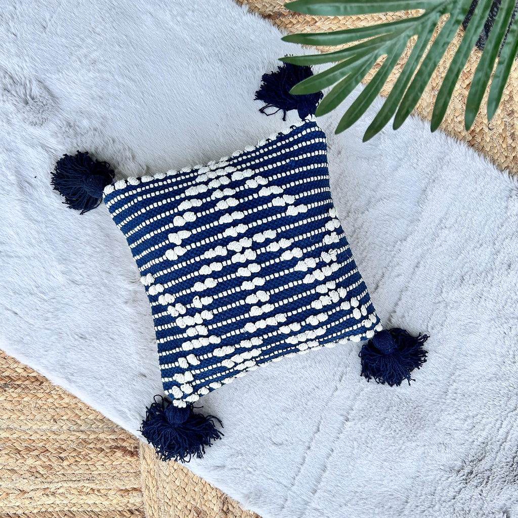 Cotton Boho Cushion Cover, 30cm x 30cm (12" x 12")