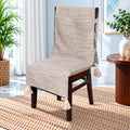 Stone Tweed Melange Chair Cover with Tassels