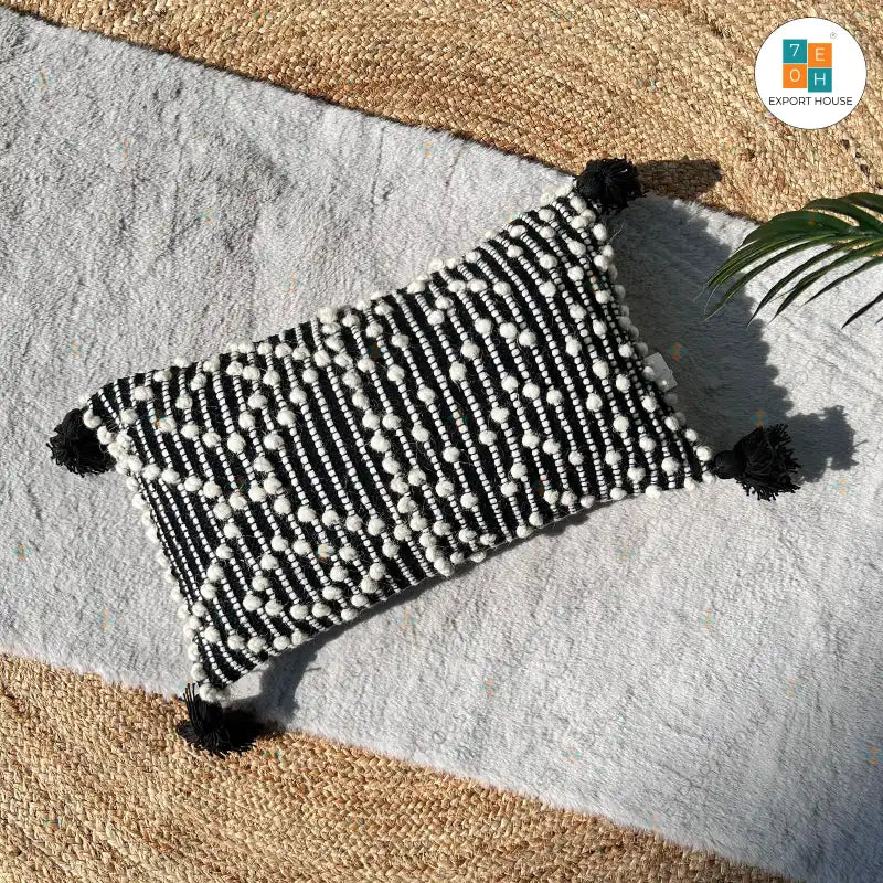 Export House Cotton Boho Lumbar Cover - Size:30cm X 50cm (12" X 20")