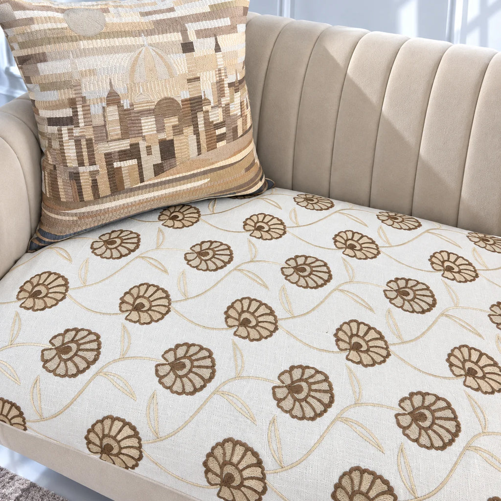 Anti Skid Embroidered Premium Sofa Cover