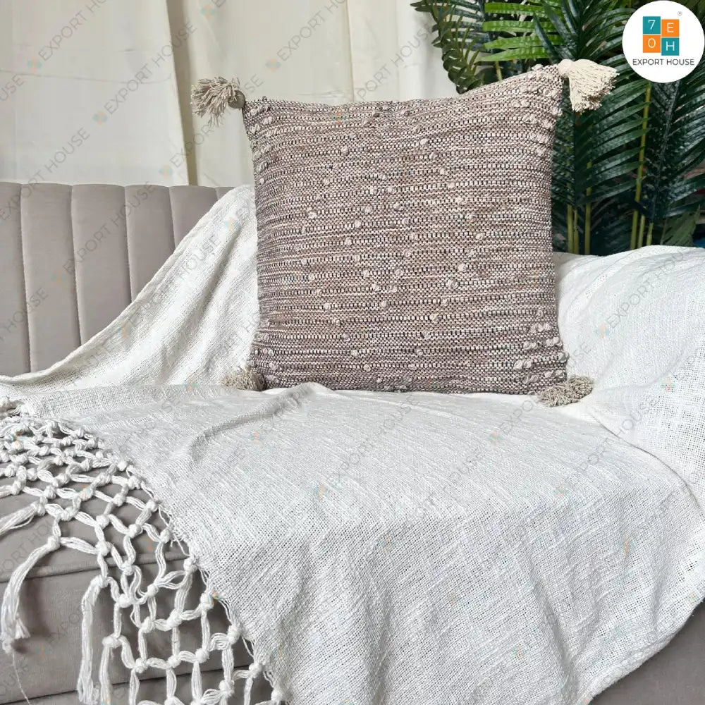 Export House Cotton Boho Cushion Cover -  Size:50cm X 50cm (20" X 20")