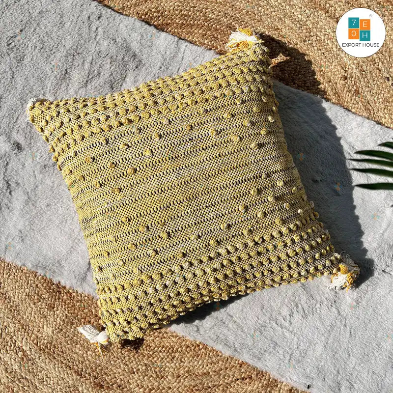 Export House Cotton Boho Cushion Cover -  Size:50cm X 50cm (20" X 20")