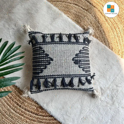 Export House Cotton Boho Cushion Cover -  Size:40cm X 40cm (16" X 16")
