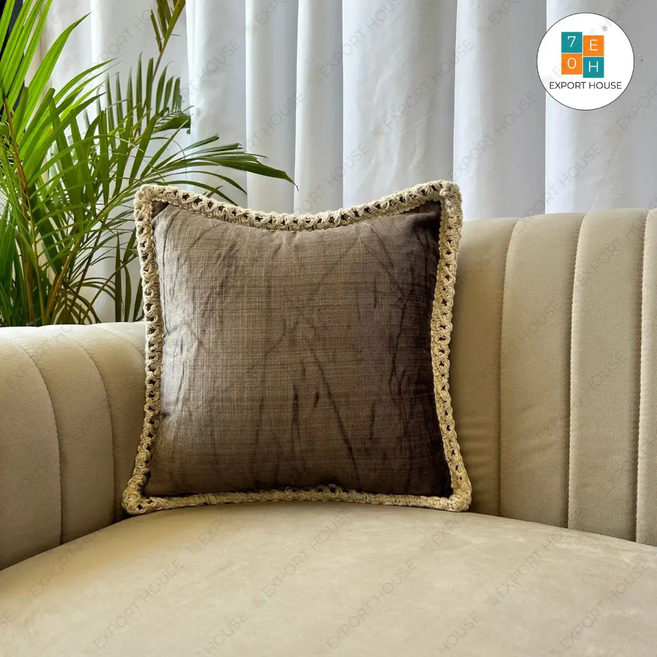 Export House Velvet Plain Cushion Cover -  Size:40cm X 40cm (16" X 16")