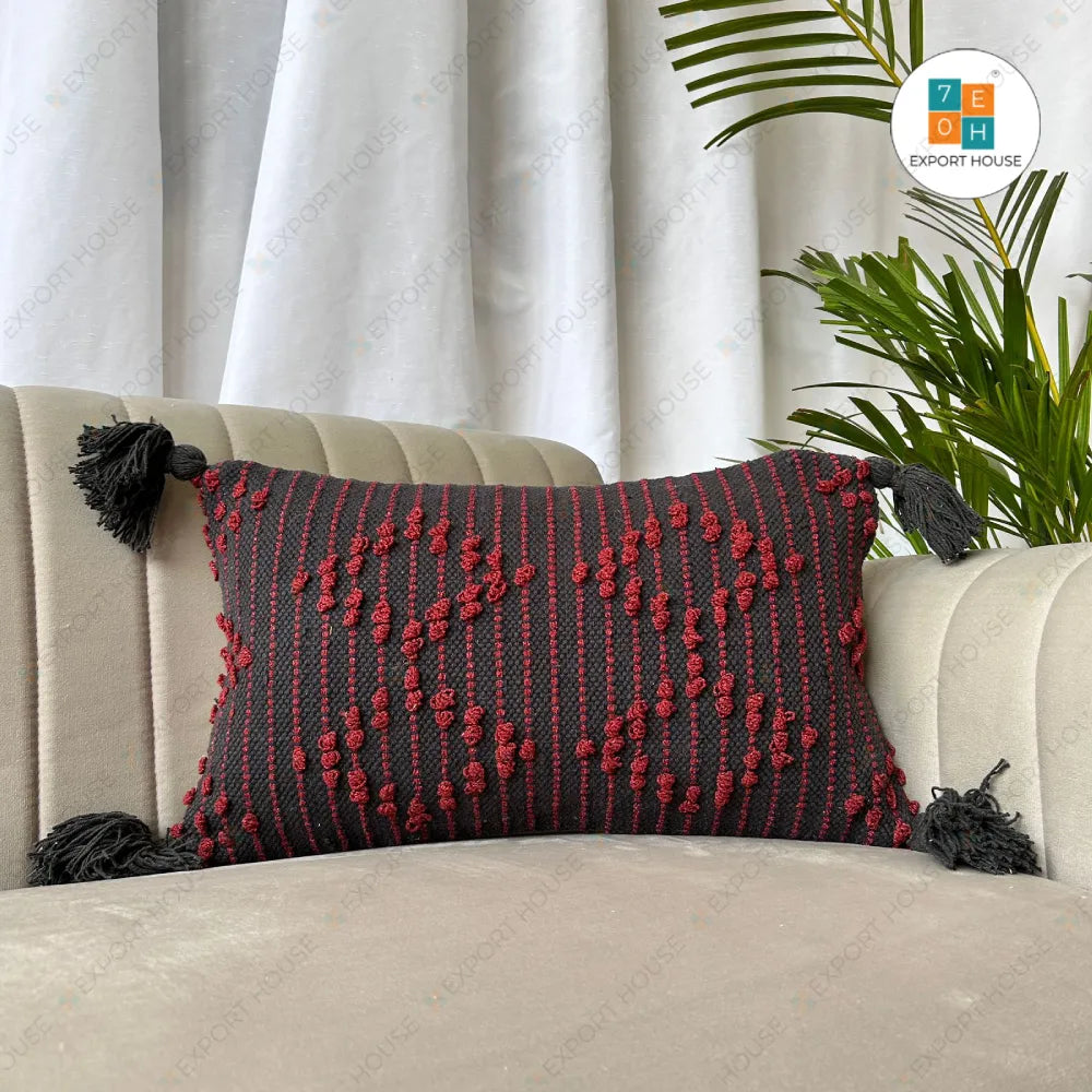 Export House Cotton Hand woven Lumbar Cover - Size:30cm X 50cm (12" X 20")