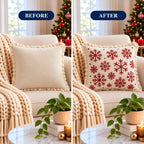 Christmas Themed Cotton Printed Cushion Cover, Size:40cm X 40cm (16" X 16")