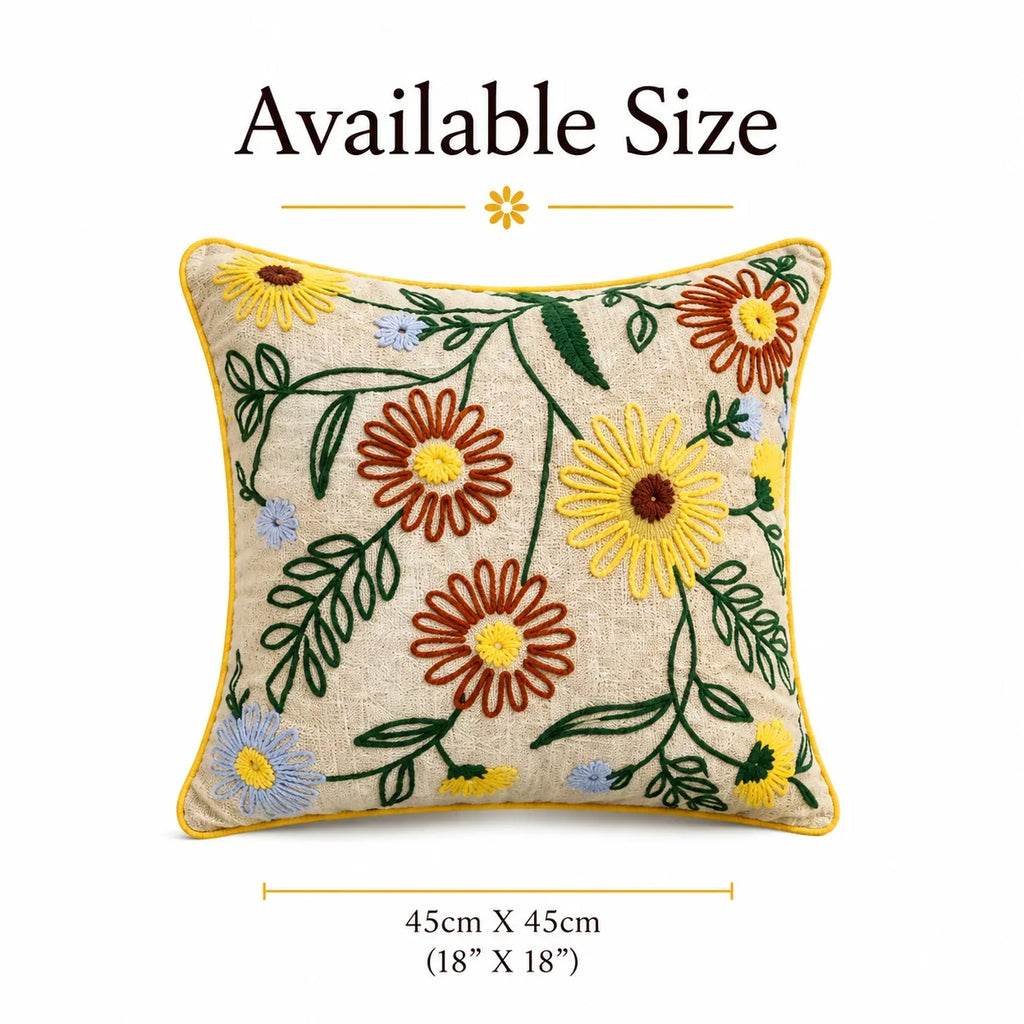 Sunny Bloom Cushion Cover