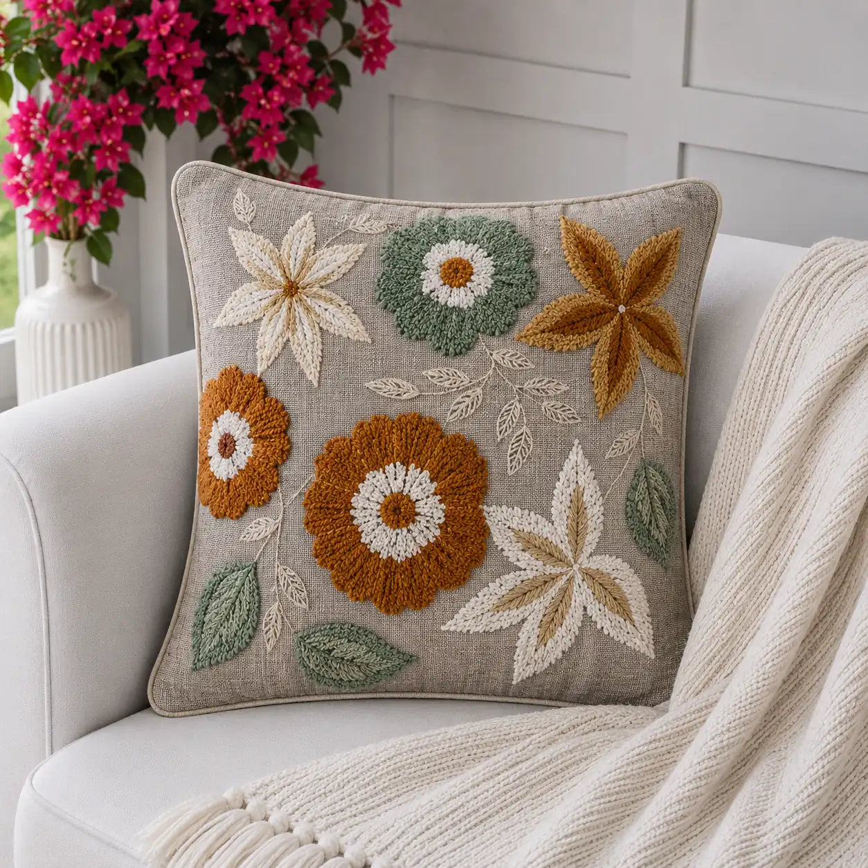 Auraloom Floral Cushion Cover