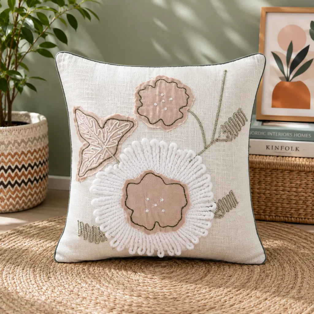 Blush Bloom Cushion Cover