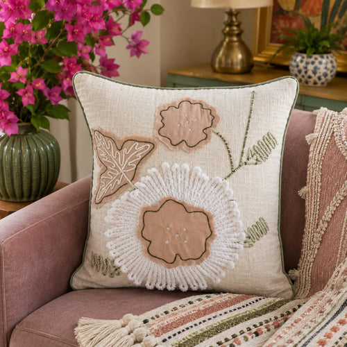 Blush Bloom Cushion Cover