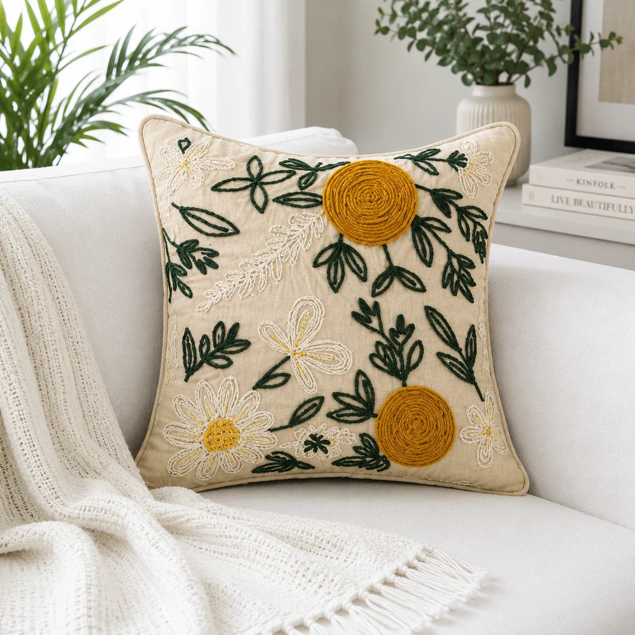 Mustard Moss Cushion cover