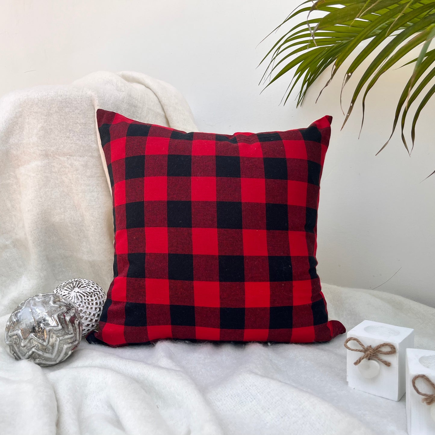 Christmas Cushion Cover Size: 40cm X 40cm (16" X 16") Material: Cotton Style: Printed in just Rs. 250.00, (Christmas Cushion Cover 16x16 by Export House )