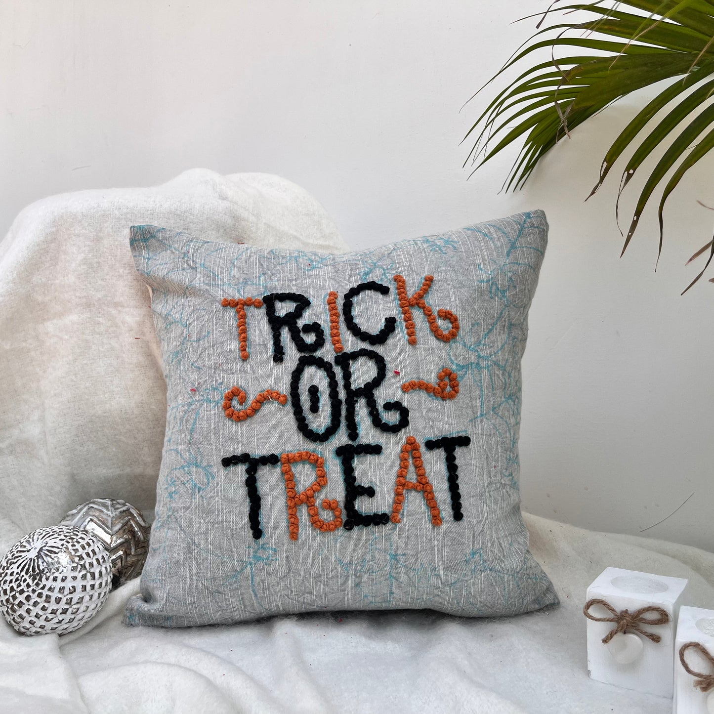 Christmas Cushion Cover Size: 40cm X 40cm (16" X 16") Material: Cotton Style: Printed in just Rs. 250.00, (Halloween Cushion Covers 16x16 by Export House )