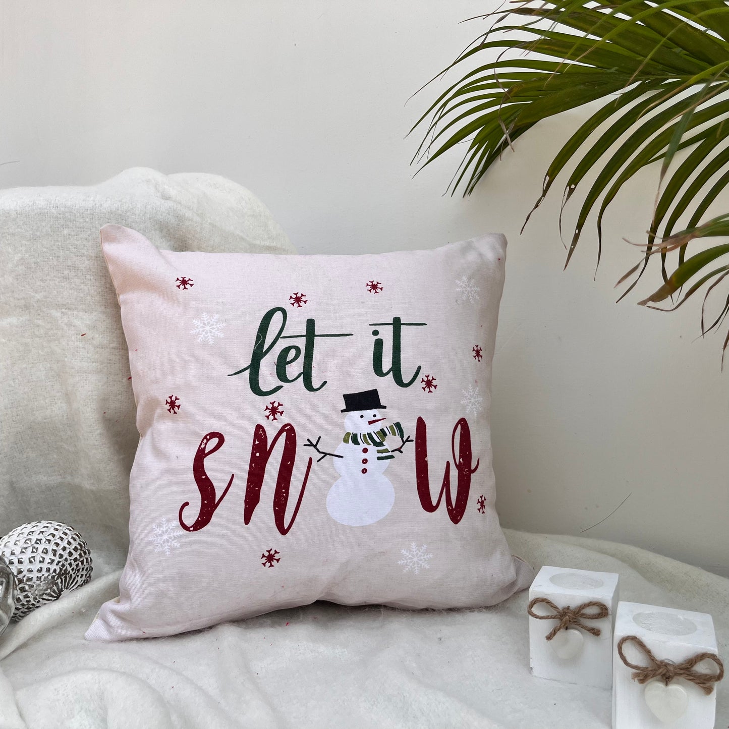 Christmas Cushion Cover Size: 40cm X 40cm (16" X 16") Material: Cotton Style: Printed in just Rs. 250.00, (Christmas Cushion Covers 16x16 by Export House )