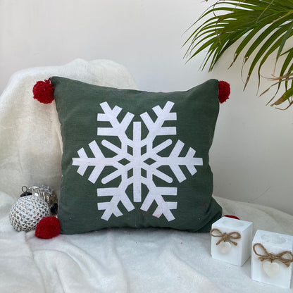 Christmas Cushion Cover Size: 40cm X 40cm (16" X 16") Material: Cotton Style: Printed in just Rs. 250.00, (Christmas Cushion Covers 16x16 by Export House )