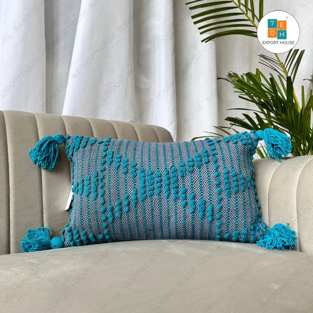 Export House Cotton Hand woven Lumbar Cover - Size:30cm X 50cm (12" X 20")